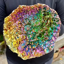 2.75LB A+++ Gram Bismuth rainbow crystal elementBi gemstone Mineral specimen