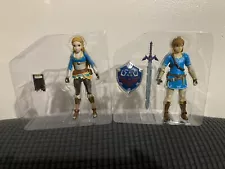 Legend Of Zelda Link With Master Sword And Shield and Zelda Jakks Pacific LOOSE