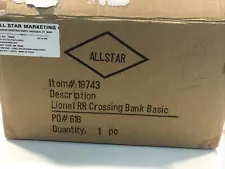 LIONEL Railroad RR Crossing Coin Bank Basic New Open Box Item #18743 Train