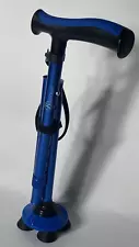 BENECane Walking Cane Blue Foldable Adjustable 31"- 38" for Men & Women Seniors