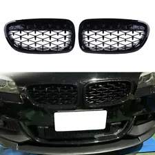 For BMW F10 F11 520i 528i 535i 2010-2016 Black Diamond Front Grill Kidney Grille (For: 2015 BMW 528i)