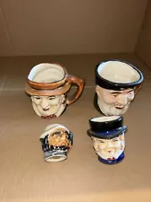 Lot Of 4 VINTAGE TOBY MUGS- MADE IN JAPAN