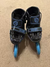 Blue & Black Warp Adjustable Inline Speed Skates 90mm & 100mm Wheels (Pre-owned)