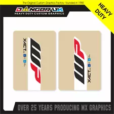 MOTOCROSS MX UPPER FORK GRAPHICS DECALS STICKERS CLEAR WP XACT CONE VALVE KTM