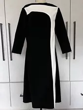 Pamella Roland dress couture Size 8 cocktail black white color block SAMPLE SALE