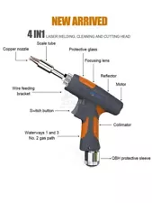 Fiber Laser Welder Handheld Laser Welder Machine Gun for Cutting Welding Metal