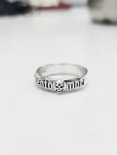 Memento Mori Skull Ring, Skull Ring, 925 Silver, Til Death Signate Ring