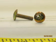 For Sale are:(2)#6-32x1/2"Yellow ZINC PLATED Phillips Truss HEAD Machine Screws