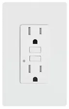 15AMP GFCI Outlet Receptacle Tamper Resistant ETL Listed, White GFI TR GFCI