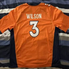 NWT Russell Wilson #3 Denver Broncos NFL Game Jersey Orange On Field Size XL