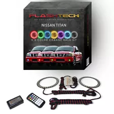 RGB Angel Eye LED Halo kit with RF Remote for 2004-2015 Nissan Titan Fog Lights