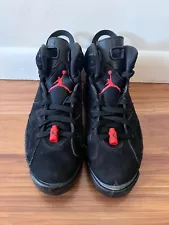 [USED 100% AUTHENTIC] 2010 Air Jordan 6 "Infrared Pack Black" Sz 9 384664 003