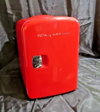 Red Frigidaire Mini Fridge model EFMI5040, 6-Can 4-Liter Capacity Works Perfect