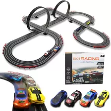 Slot Car Race Track Set Electric Powered Race Track Dual Racing Car Track Set