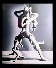 Mark Kostabi original on canvas Most famous work NEVER offered for sale before