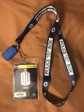 Dr. Who Lanyard W/ TARDIS Dangle & Call Box Print for Keys ID Badges Accessories