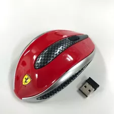 Ferrari PC Wireless Mouse Body Peripherals Red USB Not For Sale Tested Japan