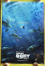 Disney Pixar FINDING DORY Original double sided Movie Poster authentic rare htf