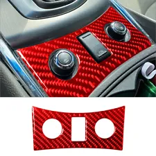 Red Carbon Fiber Interior Seat Heated Button Cover Trim For Infiniti G37 Sedan