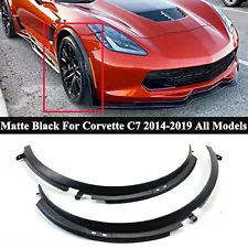 For Corvette C7 Z06 ZR1 GS 2014-2019 Matte Black Front Wheel Trim Fender Flares