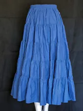 Prairie Skirt S-XL 5 Tier Square Dance MALCO MODES 1005 Poly Cotton Colors NWT