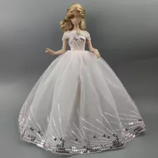 1/6 Doll Clothes Handmade Wedding Dress for 11.5" Doll Outfits Princess Gown Toy