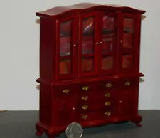 Dollhouse Miniature Dining Room Hutch Mahog 1:12 inch scale F4 Dollys Gallery