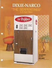 Vintage 1960s Dixie Narco - DR PEPPER Machines Sales Flyers - Serpentine +