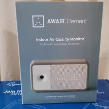 NEW AWAIR ELEMENT INDOOR AIR QUALITY MONITOR Tracks 5 Key elements for health