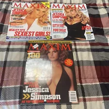 MAXIM MAGAZINE LOT JESSICA SIMPSON!!-3 Issues