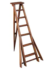 Mini Apple Orchard Step Ladder Architectural Wood Model 12.5" Staircase Figurine