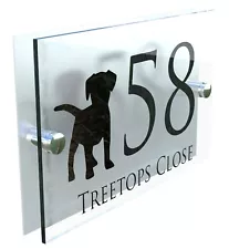 Dog House Sign Custom Made Personalised Home Plaque Door Number Street Address