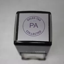 Excel Mark 1-3/8" Round Stamp PA SALES TAX COLLECTED for Business Office Account