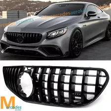 GT Style Grille ALL Black For Mercedes-Benz C217 W217 S63 AMG Coupe 2014-2017 (For: 2015 S63 AMG)