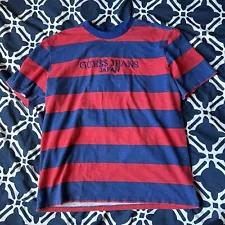 Guess Jeans Asap Rocky Japan T-Shirt Blue Red Frank Ocean Size M