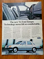 1984 Ford Tempo Sedan Ad Technology never felt so Comfortable