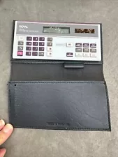 Vintage CBC 80 Royal Checkbook Money Manager Calculator Solar LCD w/ Case