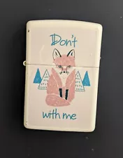 Genuine Don't Fox With Me Zippo Lighter - Made in USA, Includes Original Box