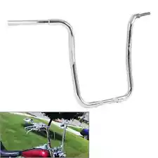 Motorcycle 12 14 16 18" inch Rise 1-1/4" Ape Hanger Curved Handlebar Sportster ﻿