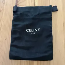 CELINE Small Dust Bag Drawstring Pouch Black Approx. 7.5” x 5.5” Authentic