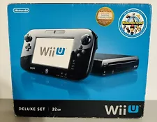 Nintendo Wii U Console Deluxe Set (32GB - Black) Nintendo Land - NEW - READ