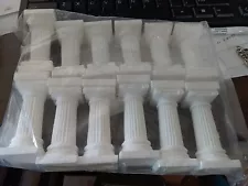 Lot 12 New 3.5 Inch White Cake Stands 1 Package Greek Pillar