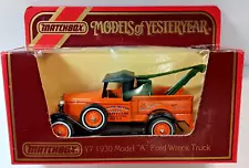 Matchbox Models of Yesteryear Y7 - 1930 Model A Wreck Truck - Barlow Motor Sales