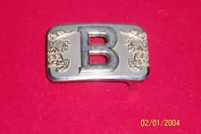 Burberry Silvertone Belt Buckle Knights on Horses