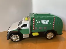 Green & White Garbage Recycle Truck With Lights And Sound