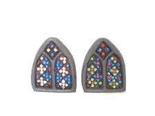 STAINED GLASS EFFECT WINDOWS FOR FAIRY GARDENS - CHOICE OF 2 COLOURS - NEW