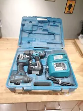 MAKITA LXT211 IMPACT DRIVER & HAMMER SET, + CHARGER+BATTERIES, BELT CLIPS