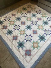 Vintage Arch Quilt White With Stars Size 77x76