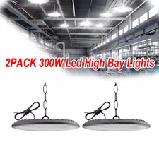 2 Pcs 300W UFO Led High Bay Light Commercial Industrial Warehouse Garage Light