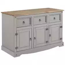 Wood Buffet Sideboard Corona Gray | Furniture Dash Gray wash stain, tops in anti